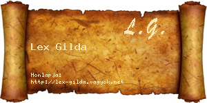 Lex Gilda névjegykártya